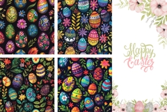 Easter Magnet Template, Floral Print, Easter Eggs Magnet PNG Product Image 3