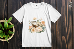 Watercolor Prairie Dog With Flowers Clipart Sublimation PNG Product Image 2