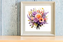 Wedding Flowers Bouquet Clipart, Watercolor Clipart Product Image 3