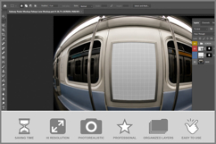 Subway Poster Mockup Fisheye Lens Mo Product Image 2