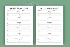 Weekly Priority List Planner Template |Minimalist Productive Product Image 3