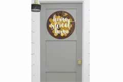 Home Sweet Home sign svg | Honeycomb welcome sign cut file Product Image 2