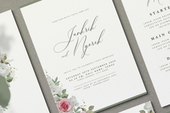 beautiful wedding card invitation with roses flower wreath Product Image 3