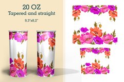 Tumbler Sublimation Design Drawn Poppies 8 PNG files Product Image 4