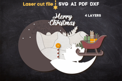 Christmas Sleigh SVG laser cut files for Glowforge Product Image 3