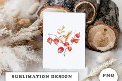 Watercolor Autumn Bouquet png Product Image 3
