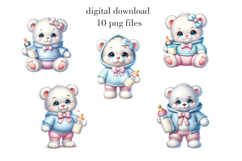 Baby Bear png, Teddy bear print, nursery decor Product Image 3