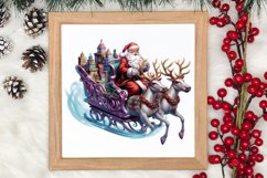 Christmas Purple Santa Claus Sublimation, Christmas PNG Product Image 3