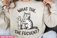 What The Fucuent_ PNG, Funny Cat Sublimation PNG Product Image 1