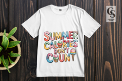 Summer Calories Don't Count Ice Cream Clipart Sublimation Product Image 3