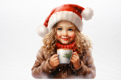 Christmas Little Girl Sublimation PNG Product Image 3