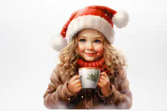 Christmas Little Girl Sublimation PNG Product Image 3