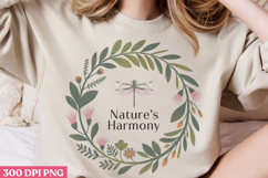 Naturs harmony PNG, Positive Dragonfly Sublimation PNG Product Image 3