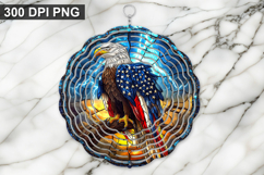 Eagle Wind Spinner Sublimation -4Th Of July wind spinner PNG Product Image 1