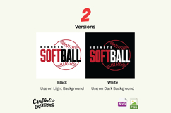 Hornets Softball Mascot SVG PNG Team Logo Design Product Image 3