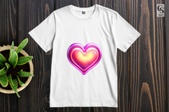 Colorful Neon Heart Clipart Sublimation PNG Product Image 3