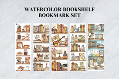 Watercolor Bookshelf Bookmark Set,Artistic Floral Library Product Image 2