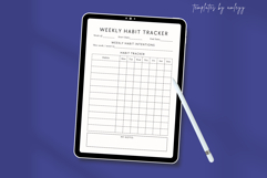 Minimal Weekly Habit Tracker Template | Canva Habit Planner Product Image 3