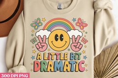 A Little Bit Dramatic PNG, Retro Motivation Sublimation P Product Image 3