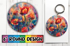 Blossom Design Car Coaster Sublimation Product Image 1