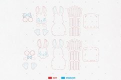 Easter Bunny Basket Svg,Easter Basket Laser Svg Product Image 2
