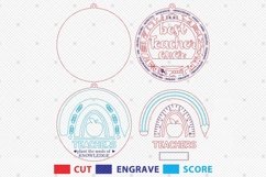 Personalized Best Teacher Ever Ornaments Svg Product Image 2