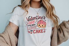 Valentines Day Love And Cake Cute Kawaii Digital Art Design Product Image 3