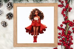 Cute Christmas Little Girl Sublimation Clipart Product Image 3