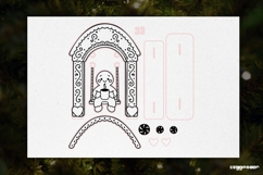 Gingerbread Man on Swing Laser Cut | Glowforge | SVG Product Image 3