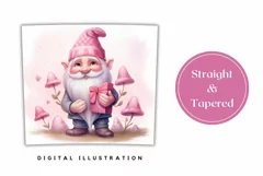 Valentine's Day Tumbler Sublimation, Cute Gnome Tumbler Wrap Product Image 3