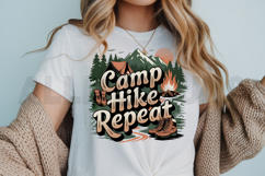 Camp Hike Repeat PNG, Adventure Camp Hike Repeat PNG Product Image 3