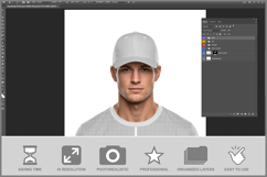 Fitted Cap On Athletic Man Product Image 2
