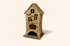 Halloween House Lantern - Laser Cut - Haunted Pumpkin House Product Image 3