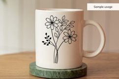 October Birth Flower Bouquet SVG - Cosmos Product Image 3