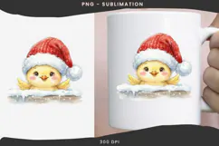 Christmas peeking character png design for T-shirts Product Image 3