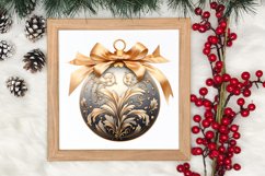 Gold Christmas Watercolor Clipart Sublimation, Christmas PNG Product Image 3