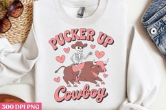Pucker up cowboy PNG, Retro Valentine PNG Product Image 3