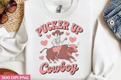 Pucker up cowboy PNG, Retro Valentine PNG Product Image 3