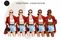 Fashion girls 58 Hand Drawn Fashion Illustration Clipart png Product Image 3