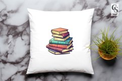 Vintage Book Stacks And Orbs Clipart Sublimation PNG Product Image 3