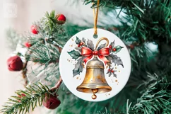 Christmas Bells cliparts. 4 PNG sublimation Product Image 2