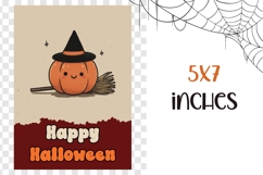 Cartoon Halloween Greeting Card, Halloween Pumpkin Wall Art Product Image 3