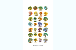Watercolor Majestic Tree Cliparts Bundle Product Image 3