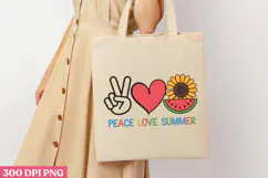 Peace, love, summer PNG, Sunflower Sublimation PNG Product Image 3