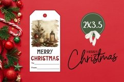 Vintage Christmas Gift Tags, Christmas Tree Gift Tags Product Image 3