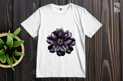 Elegant Purple Flower Illustration Clipart Sublimation PNG Product Image 3
