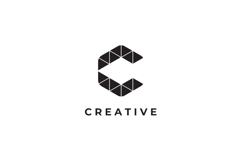 Colorful Letter C Hexagon Pixel Logo Design Vector Product Image 3