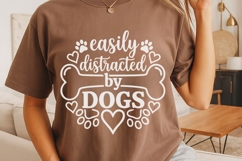 Easily Distracted By Dogs Svg, Dog Mom Svg, Dog Lover Svg. Product Image 4