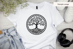 Hand Drawn Tree Of Life Circle SVG Product Image 3