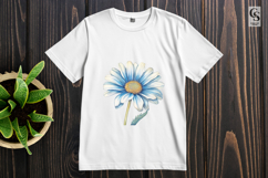 Blue Daisy Flower Clipart Sublimation PNG Product Image 3